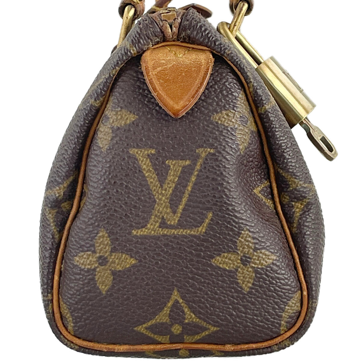 Louis Vuitton Monogram Mini speedy 2way Coated Canvas Fabric Brown Handbag 4877