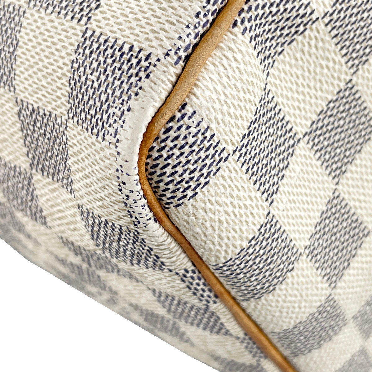 Louis Vuitton Damier Azur Speedy 25 Coated Canvas Fabric White Handbag 4939