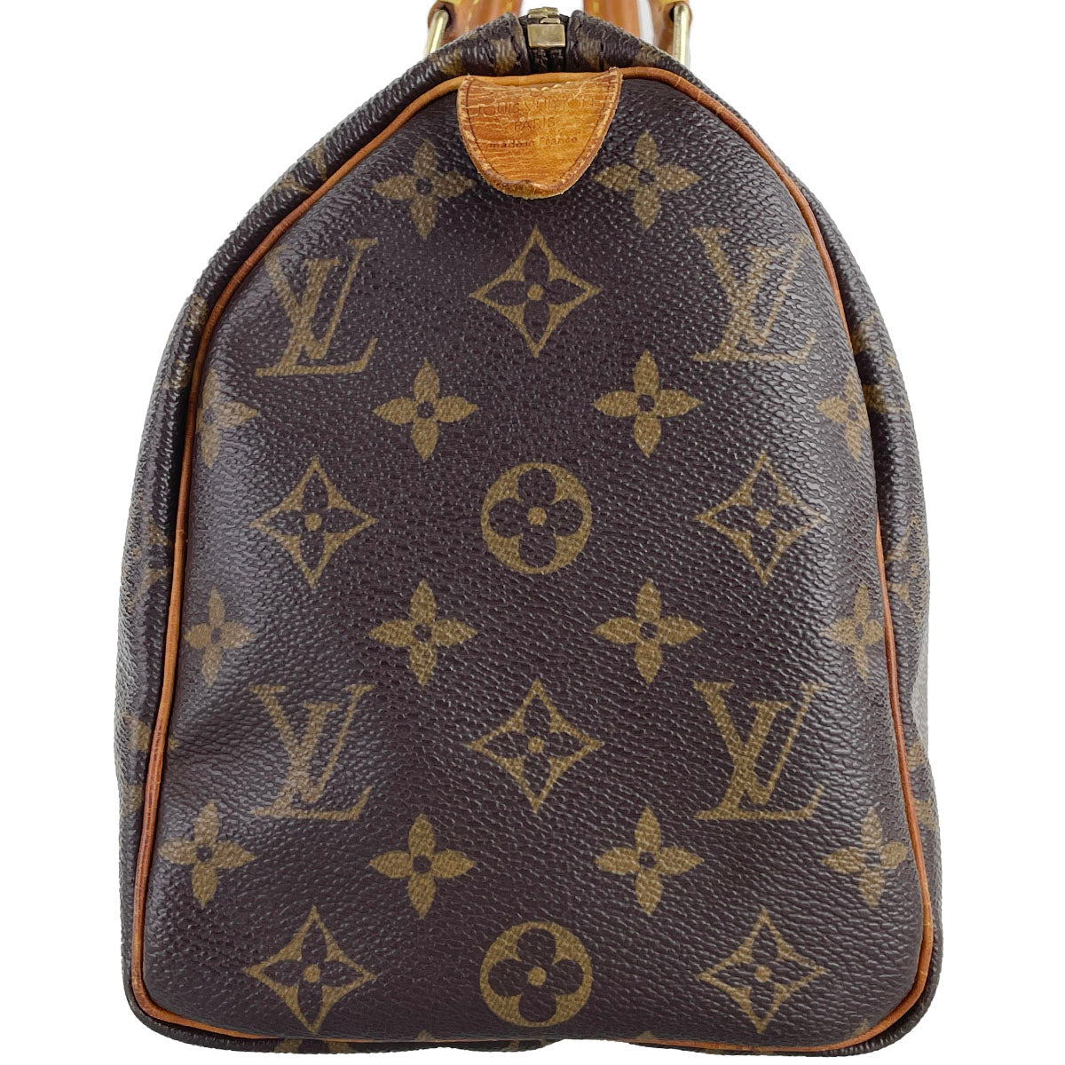 Louis Vuitton Monogram Speedy 25 Coated Canvas Fabric Brown Handbag 4899