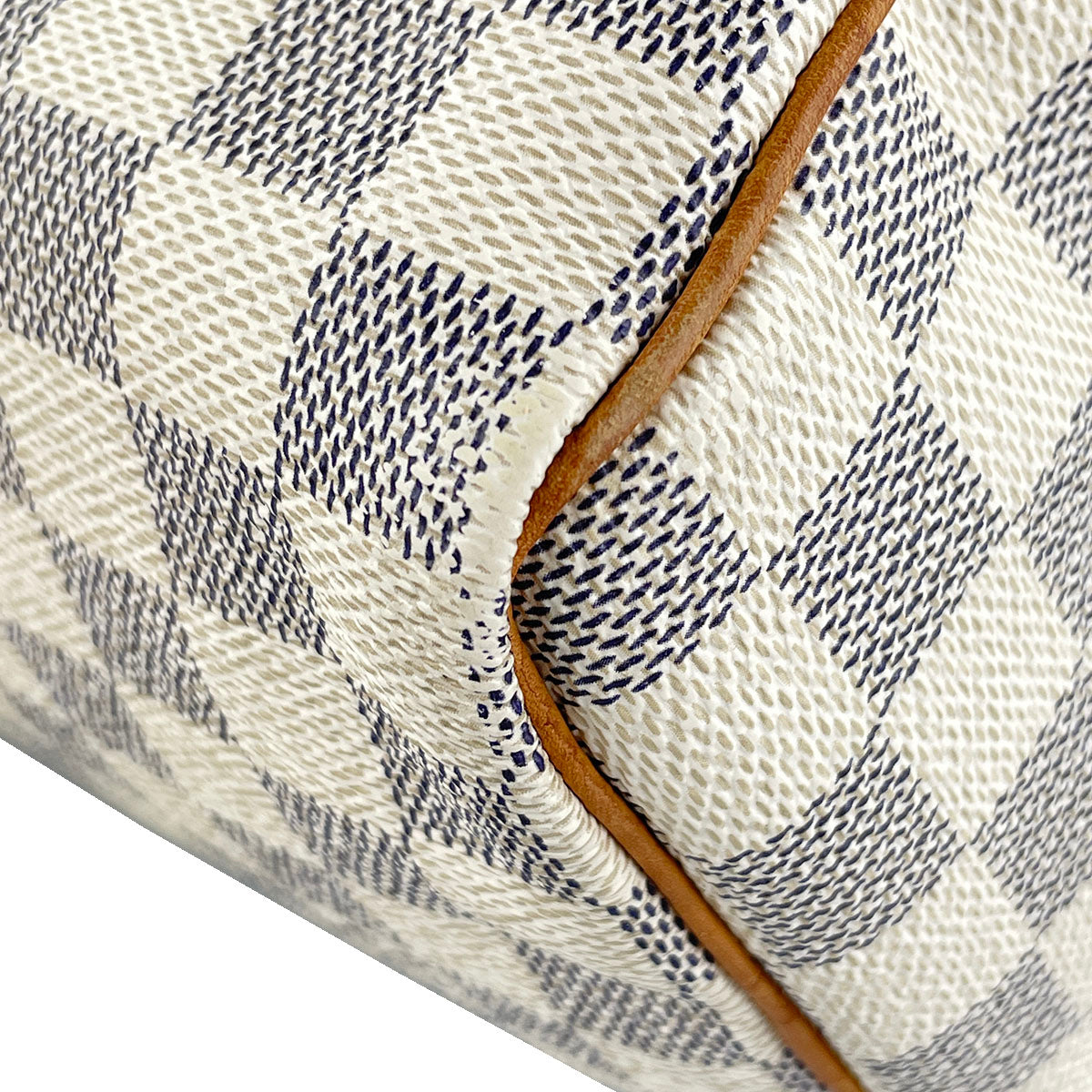 Louis Vuitton Damier Azur Speedy 25 Coated Canvas Fabric White Handbag 4939