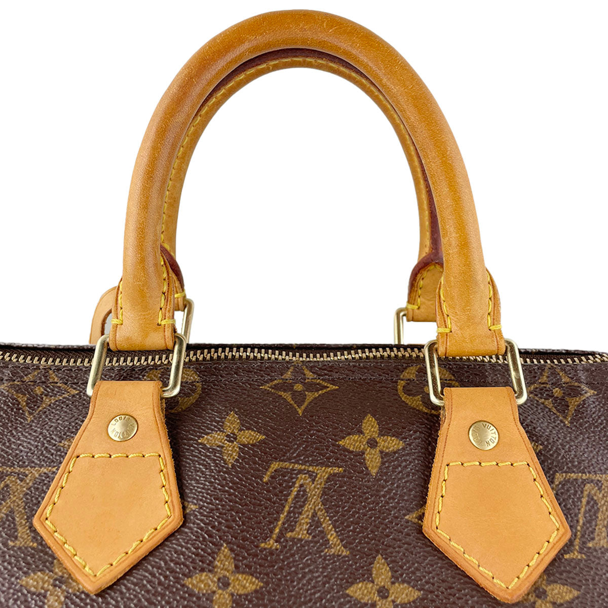 Louis Vuitton Monogram Speedy 25 Coated Canvas Fabric Brown Handbag 4892