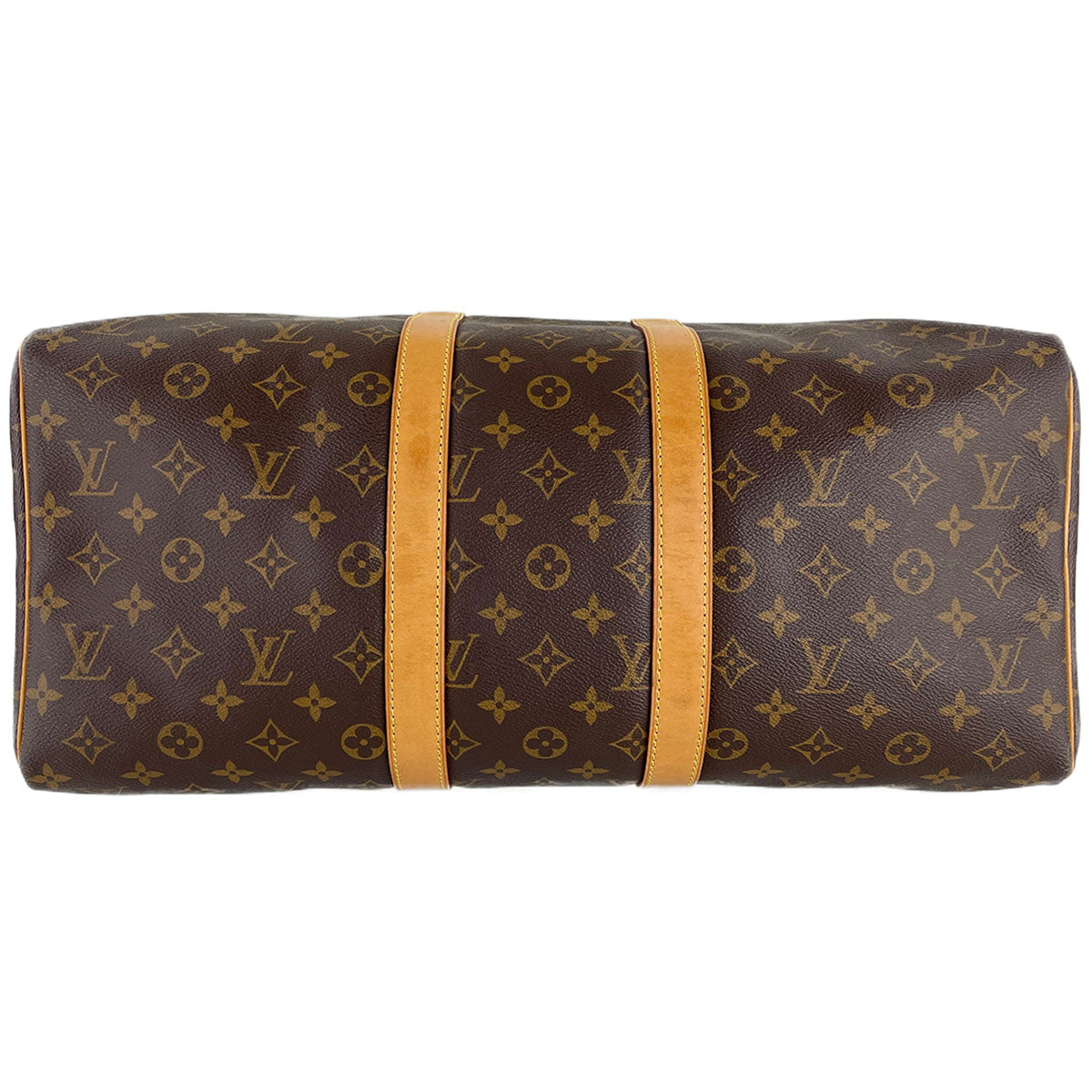 Louis Vuitton Monogram Keepall 45 Coated Canvas Fabric Brown Boston Bag 4879