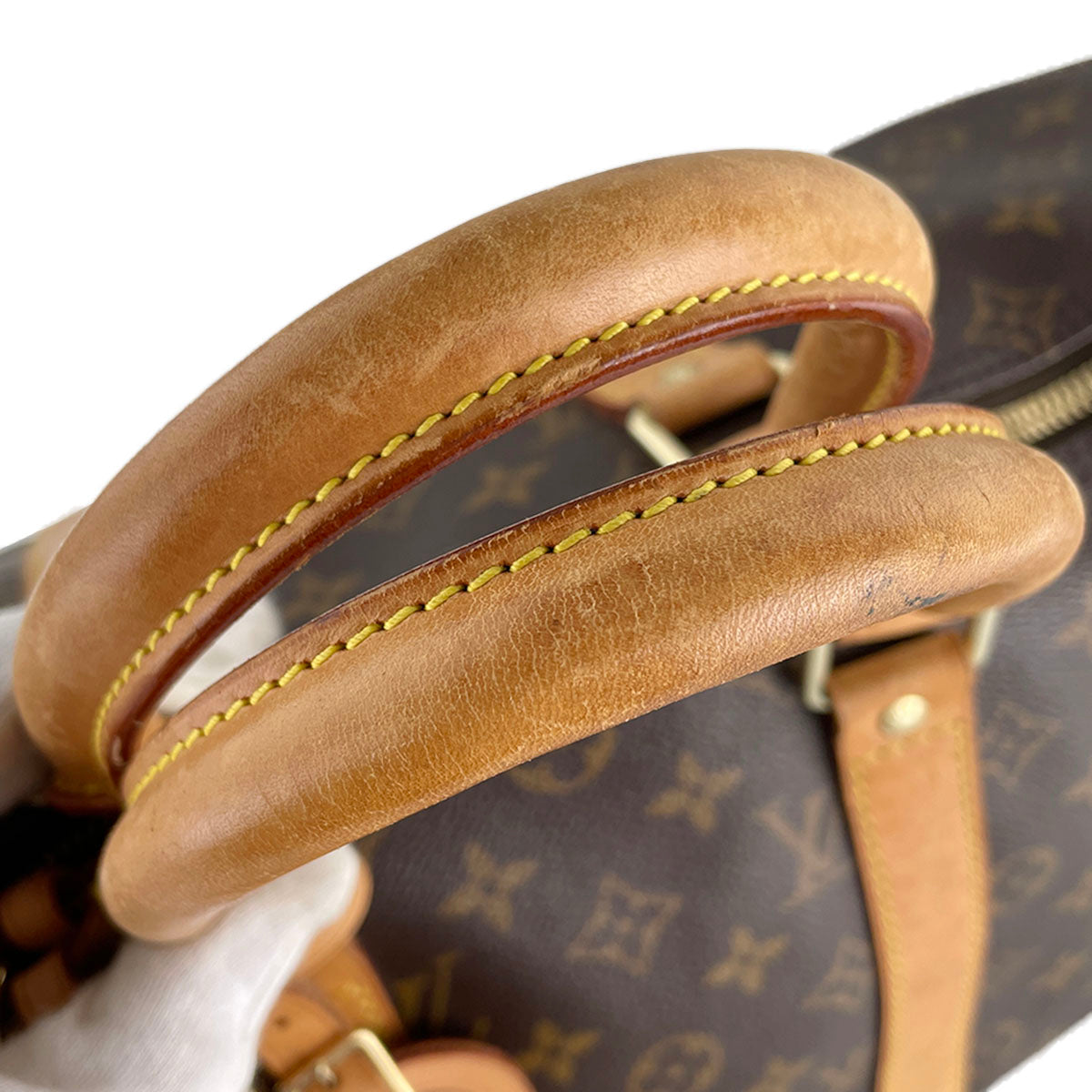 Louis Vuitton Monogram Keepall 45 Coated Canvas Fabric Brown Boston Bag 4879