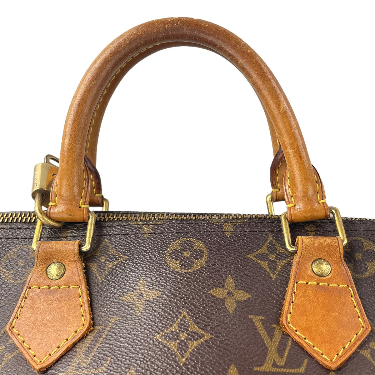 Louis Vuitton Monogram Speedy 30 Coated Canvas Fabric Brown Handbag 4909
