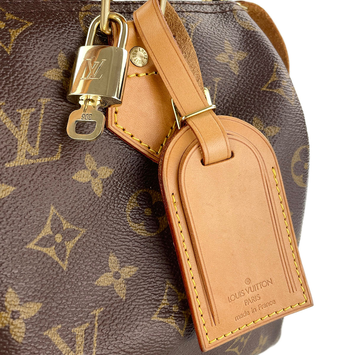 Louis Vuitton Monogram Speedy 25 Coated Canvas Fabric Brown Handbag 4938