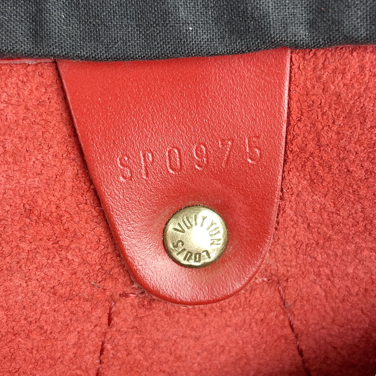 Louis Vuitton Epi Speedy 25 Leather Suede Red Handbag 4919