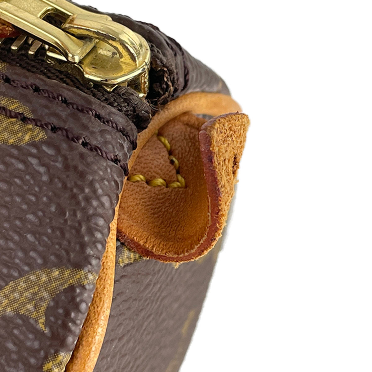 Louis Vuitton Monogram Mini speedy Coated Canvas Fabric Brown 2way Handbag 4944