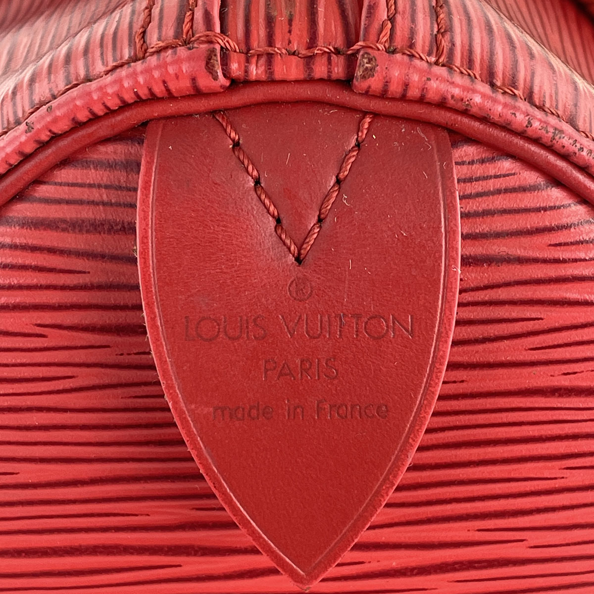 Louis Vuitton Epi Speedy 25 Leather Suede Red Handbag 4919