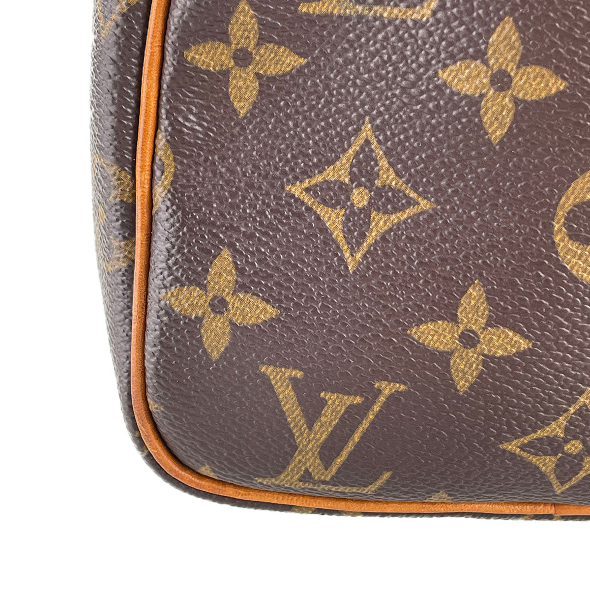 Louis Vuitton Monogram Speedy 25 Coated Canvas Fabric Brown Handbag 4925