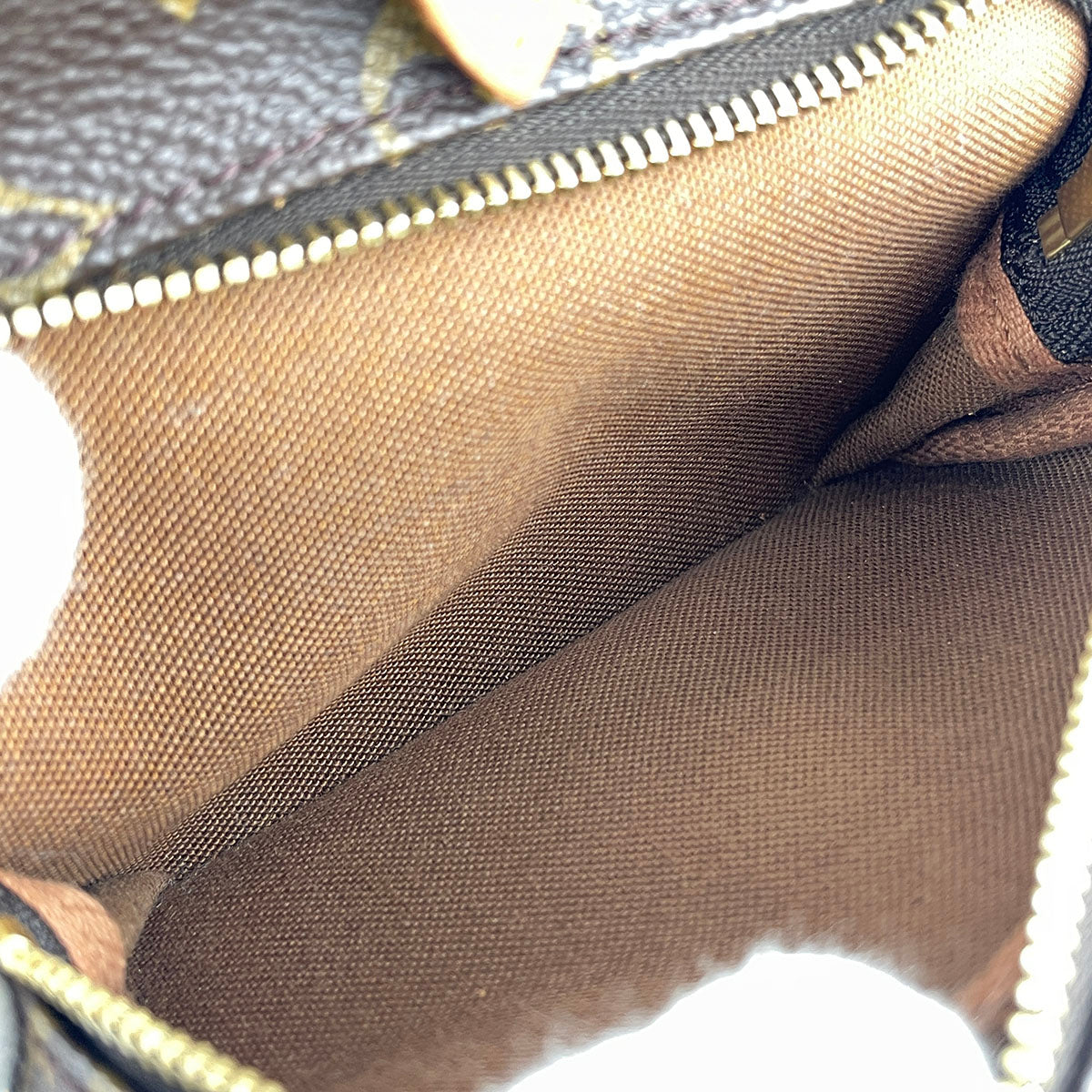 Louis Vuitton Monogram Montsouris PM Coated Canvas Brown Backpack Bag 4873