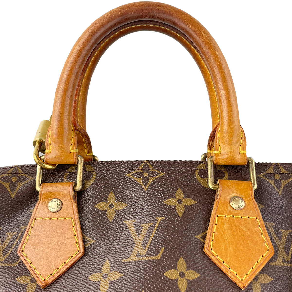 Louis Vuitton Monogram Speedy 25 Coated Canvas Fabric Brown Handbag 4827