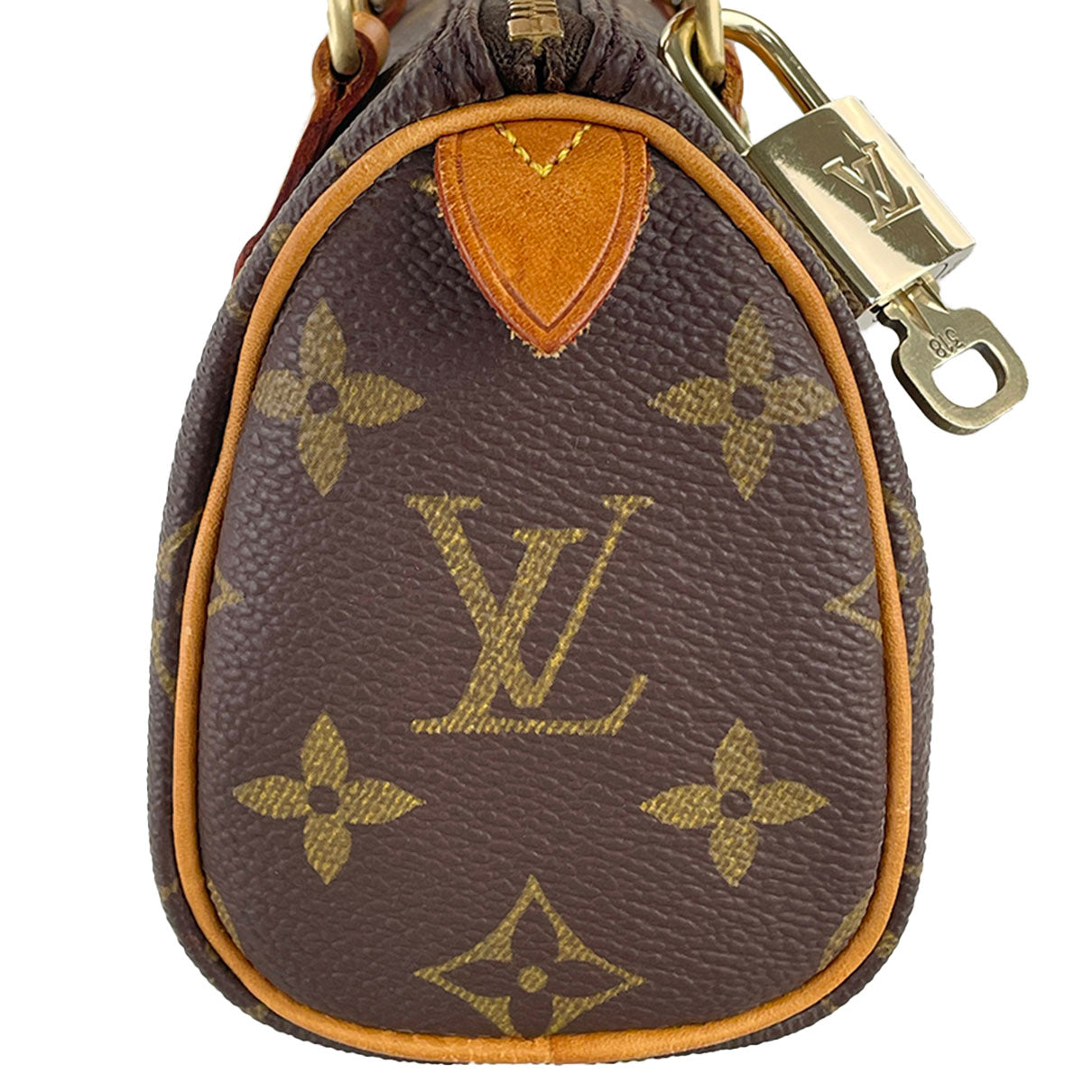 Louis Vuitton Monogram Mini speedy Coated Canvas Fabric Brown 2way Handbag 4944
