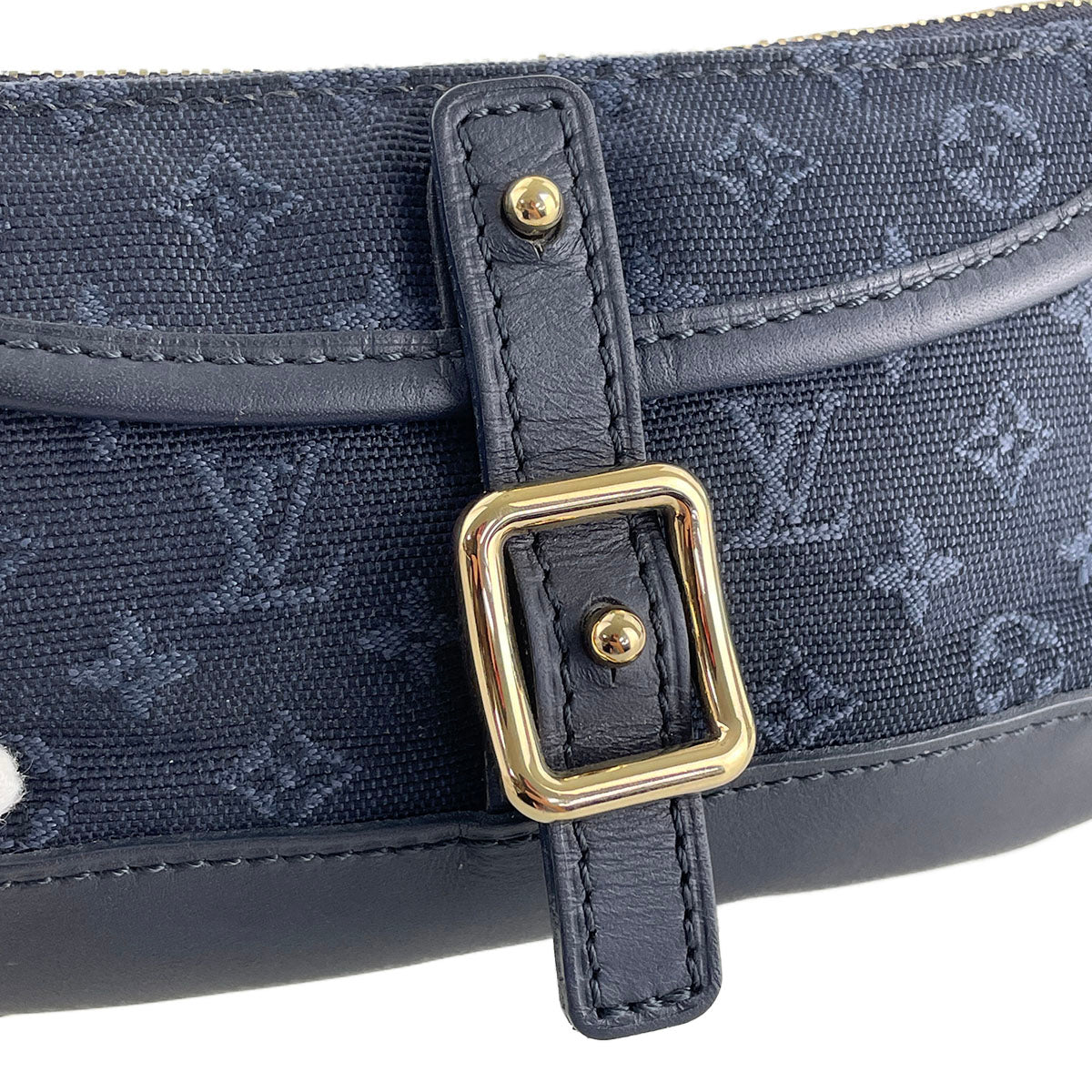Louis Vuitton Monogram Mini Ann Sophie Canvas Fabric Navy Pouch 4889