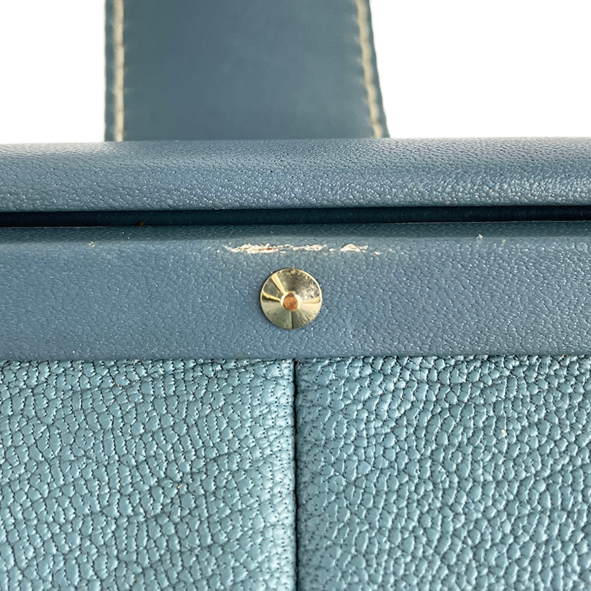 Louis Vuitton Suhali Angenieux PM Leather Fabric Blue Handbag 4851