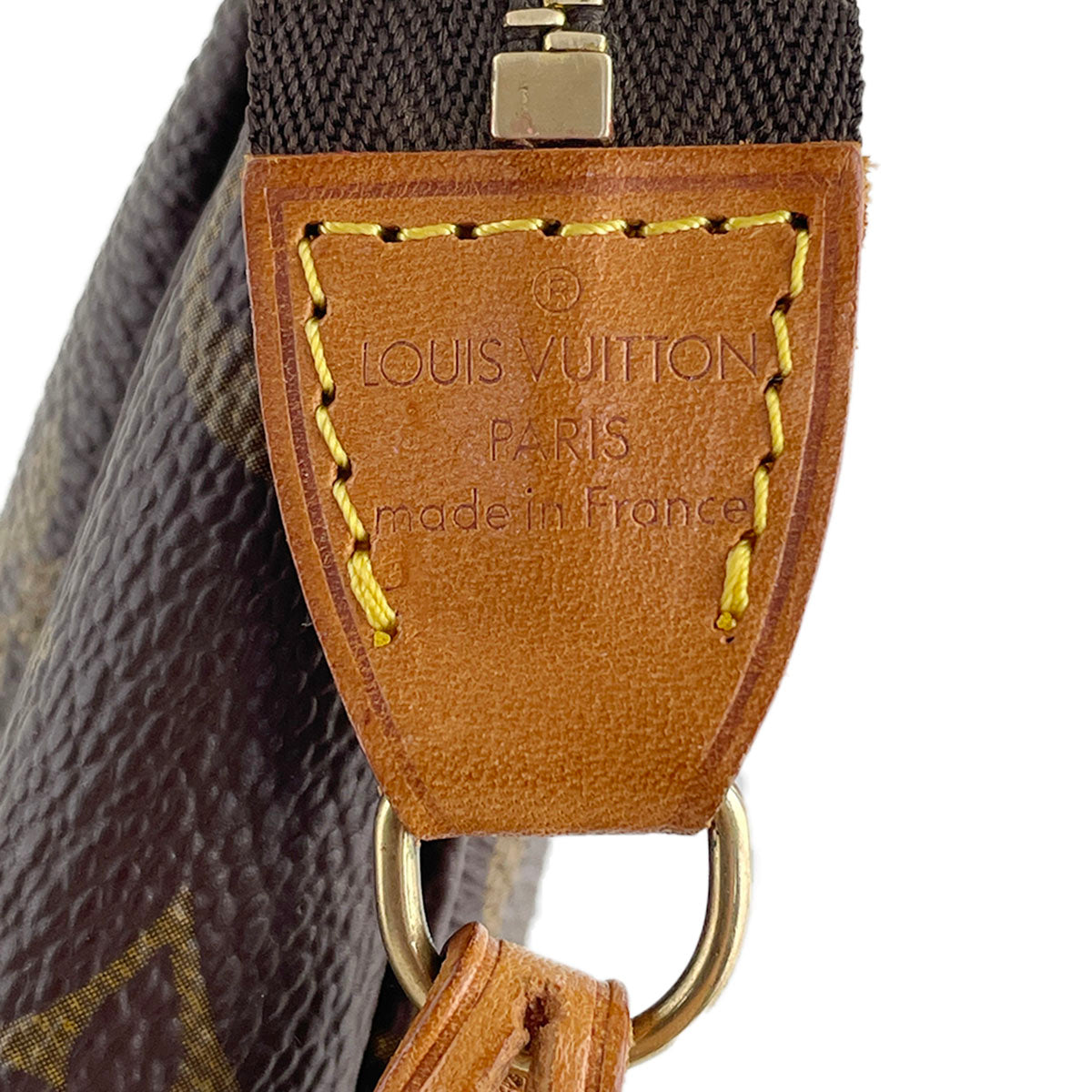 Louis Vuitton Monogram Pochette Accessoires Coated Canvas Brown Handbag 4891
