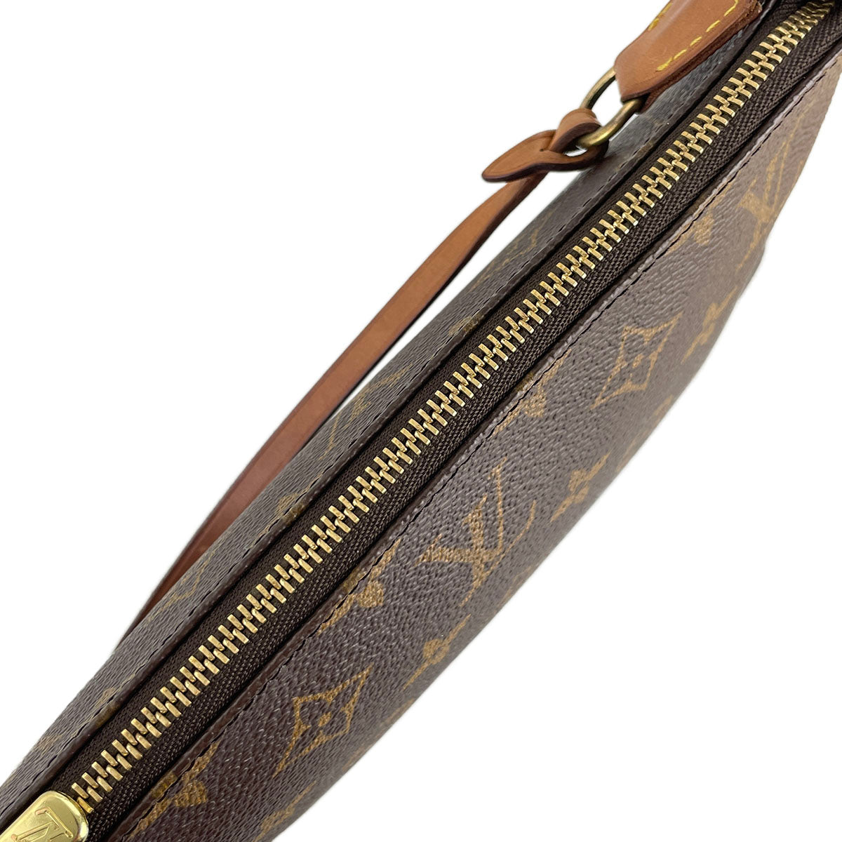 Louis Vuitton Monogram Pochette Accessoires Coated Canvas Brown Handbag 4855