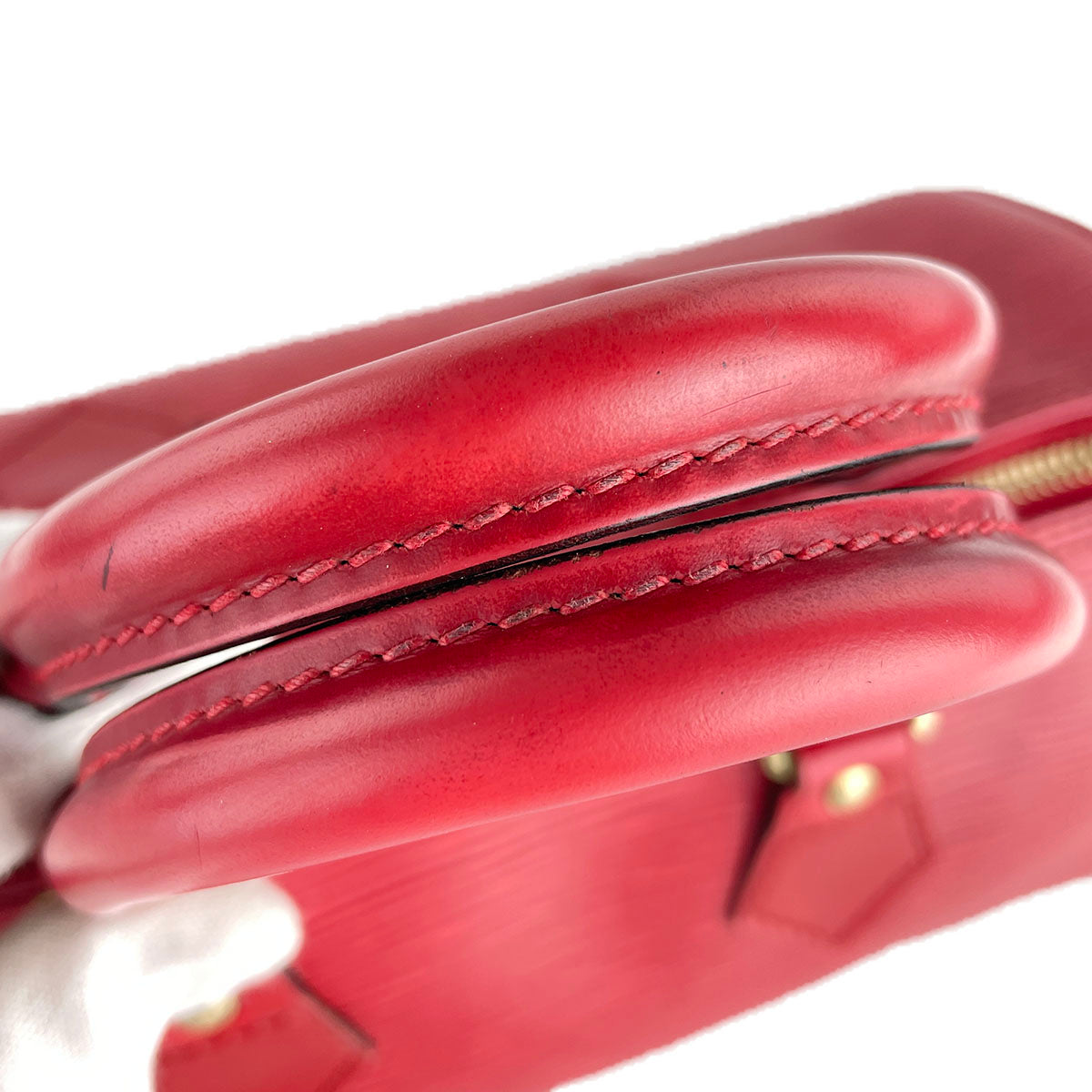 Louis Vuitton Epi Speedy 25 Leather Suede Red Handbag 4919