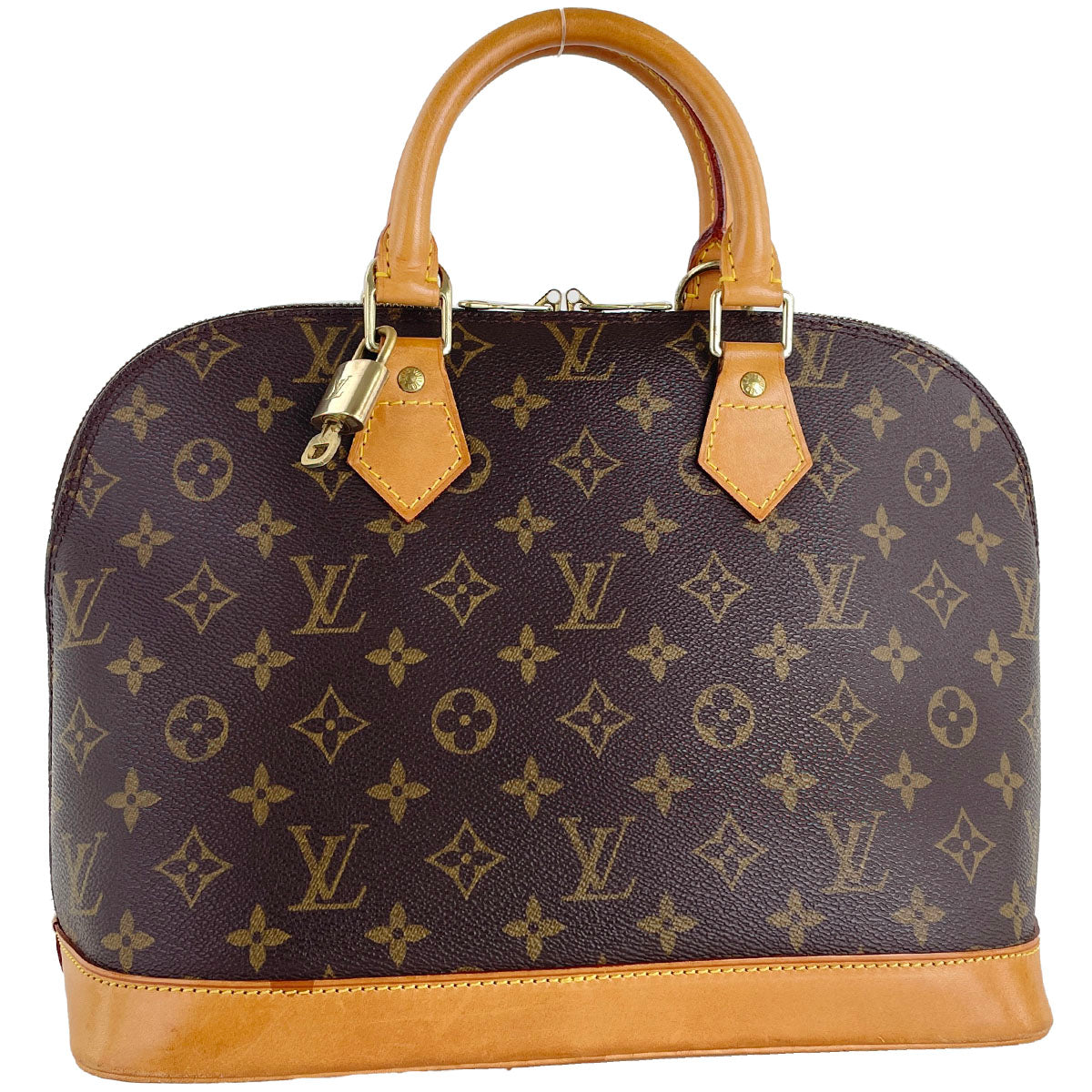 Louis Vuitton Monogram Alma Coated Canvas Fabric Brown Handbag 4912