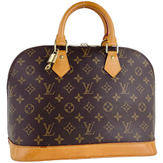 Louis Vuitton Monogram Alma Coated Canvas Fabric Brown Handbag 4912