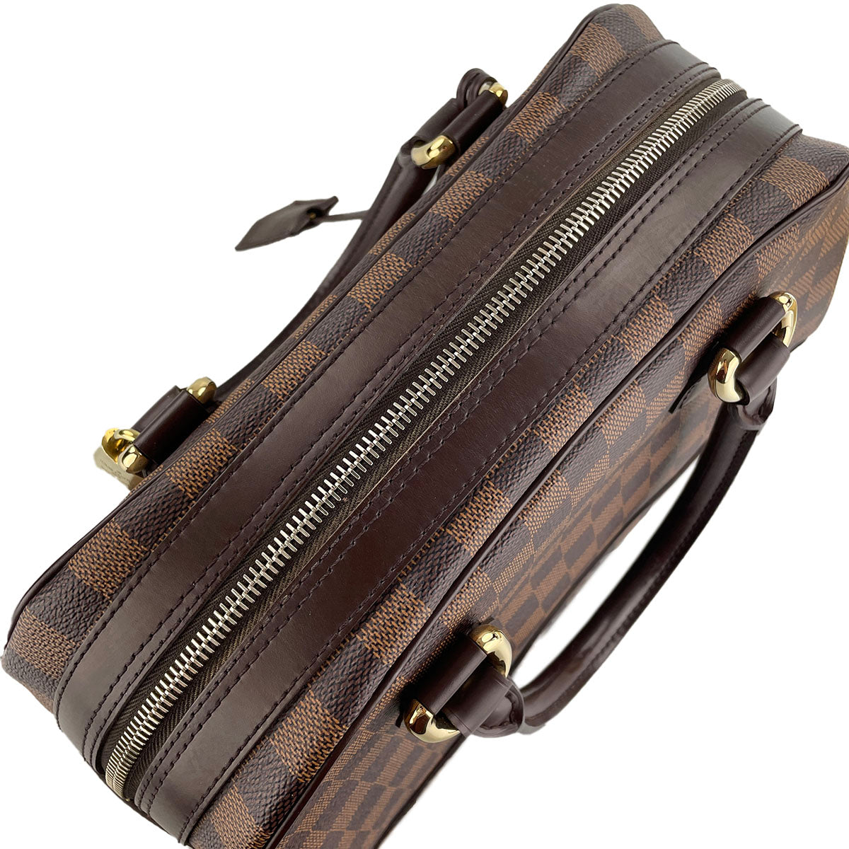 Louis Vuitton Damier Duomo Coated Canvas Suede Brown Handbag 4905