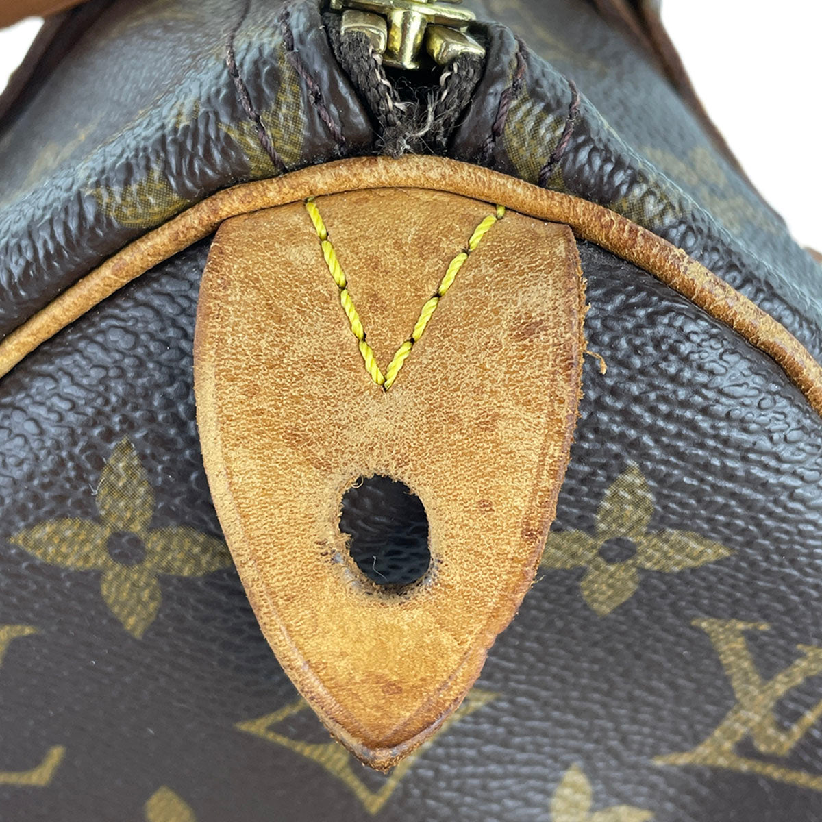 Louis Vuitton Monogram Speedy 25 Coated Canvas Fabric Brown Handbag 4932