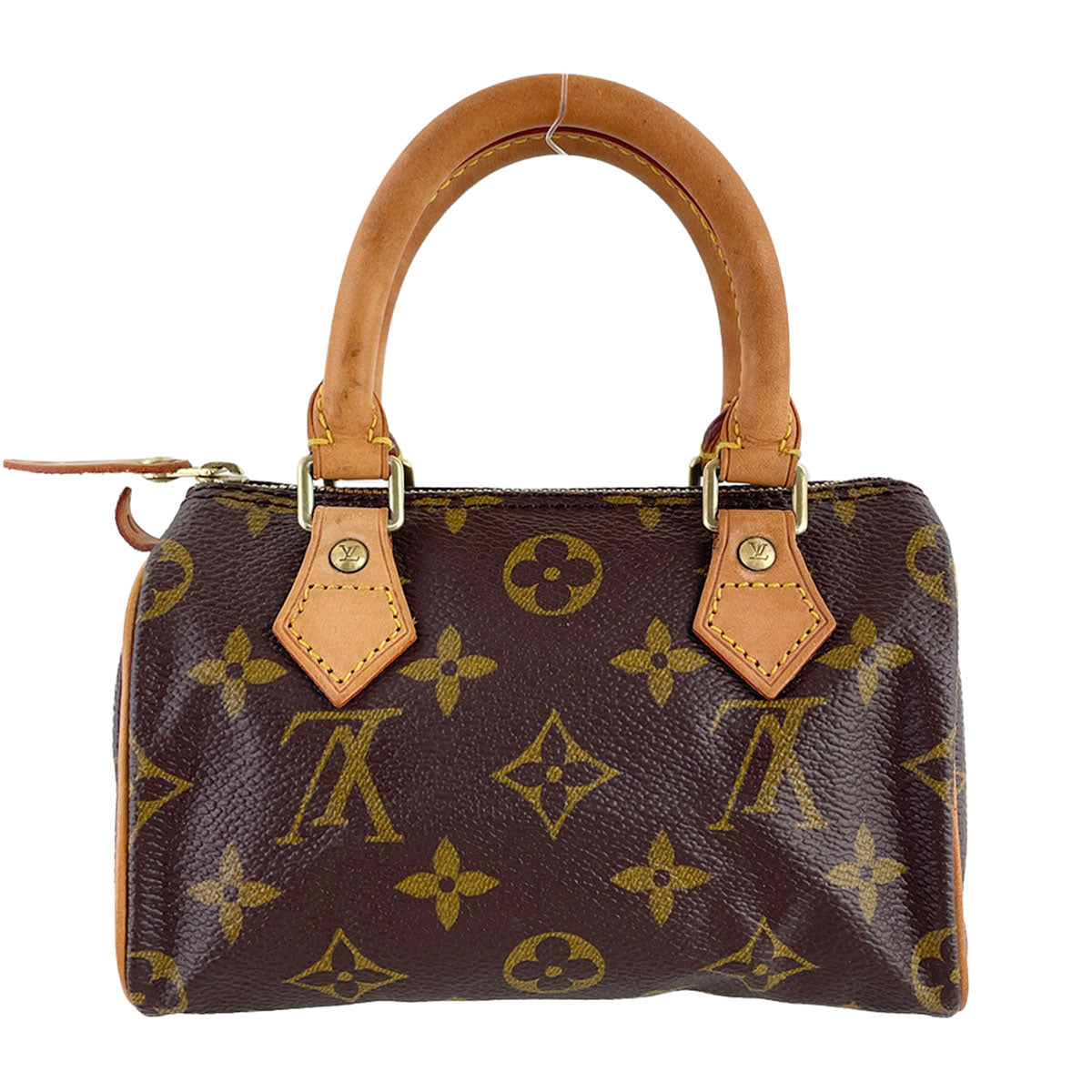 Louis Vuitton Monogram Mini speedy Coated Canvas Fabric Brown Handbag 4896