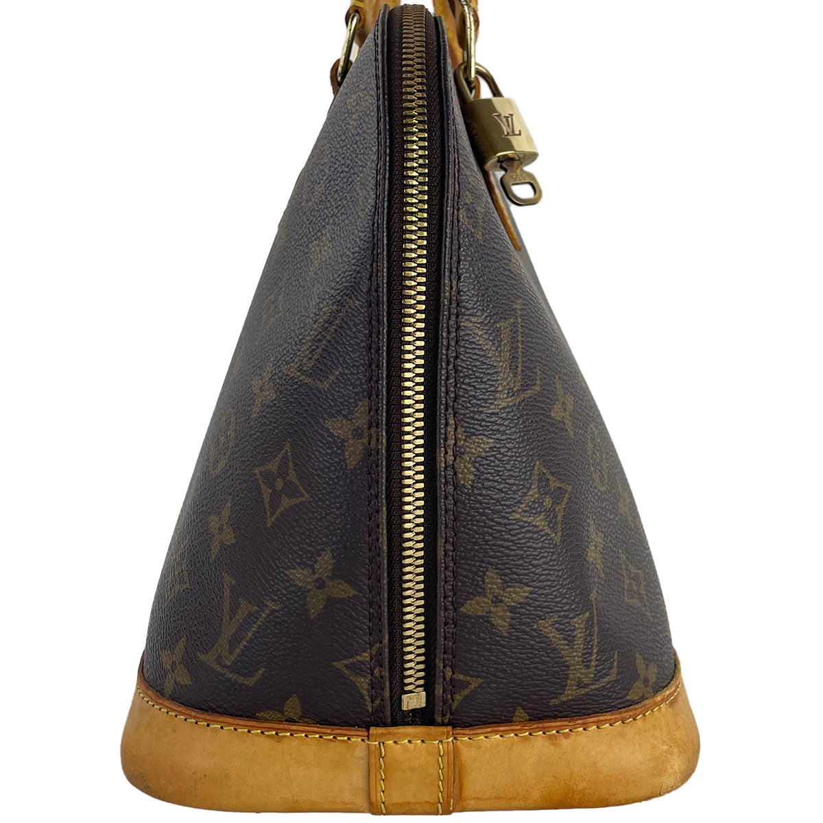 Louis Vuitton Monogram Alma Coated Canvas Fabric Brown Handbag 4915