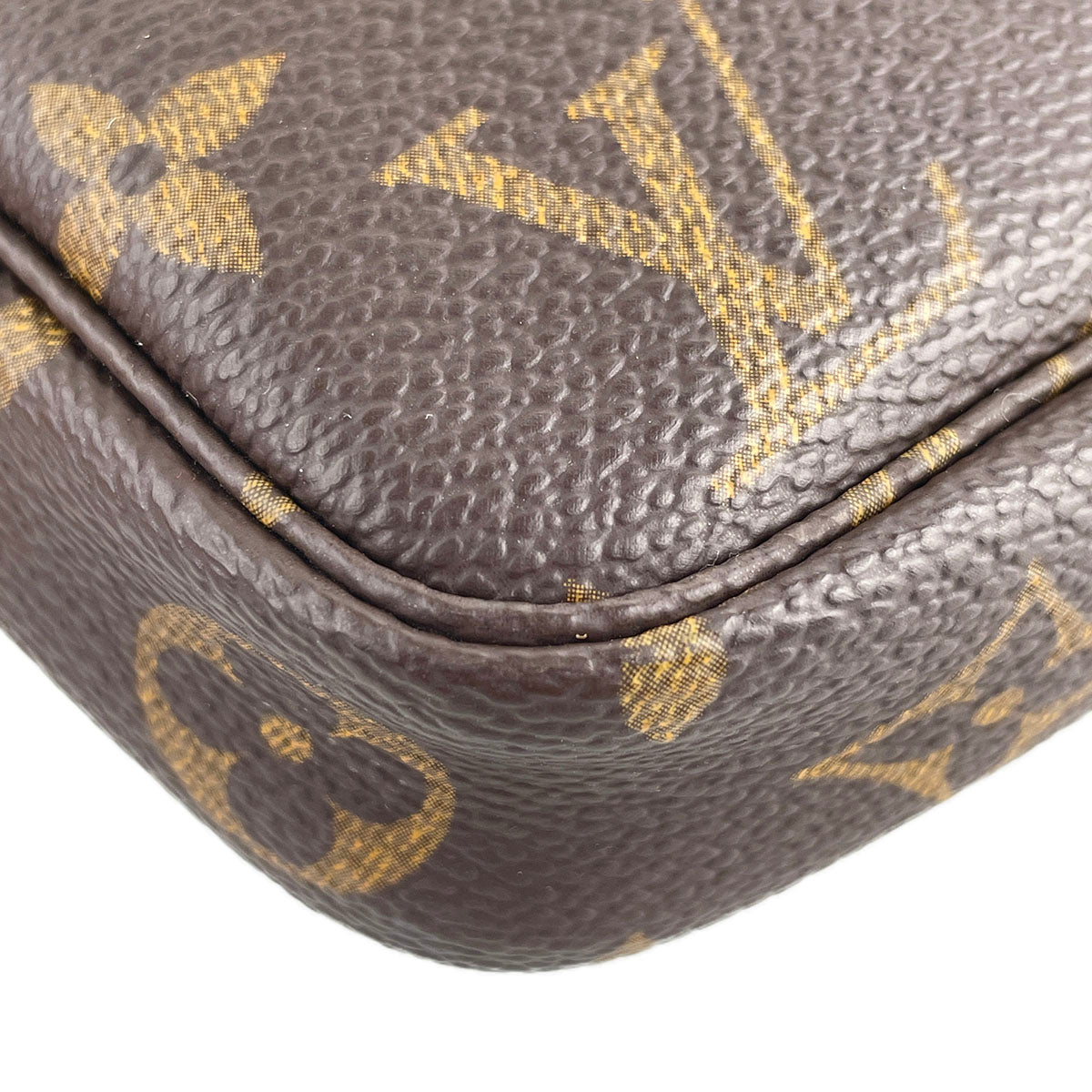 Louis Vuitton Monogram Pochette Accessoires Coated Canvas Brown Handbag 4883