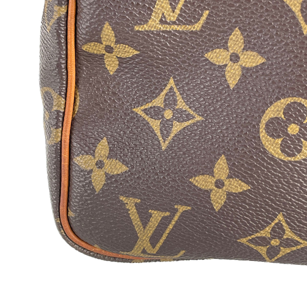 Louis Vuitton Monogram Speedy 25 Coated Canvas Fabric Brown Handbag 4897