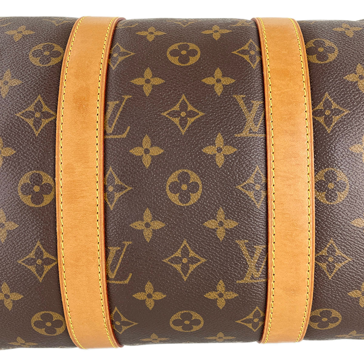 Louis Vuitton Monogram Keepall 45 Coated Canvas Fabric Brown Boston Bag 4879