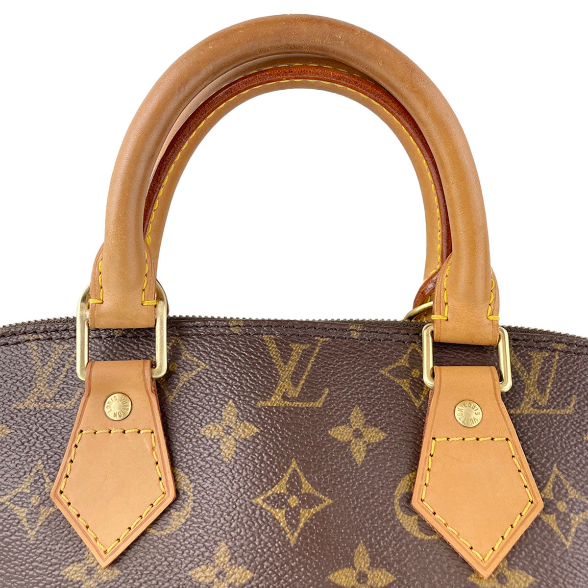 Louis Vuitton Monogram Alma Coated Canvas Fabric Brown Handbag 4823