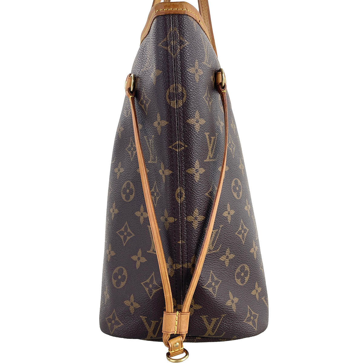 Louis Vuitton Monogram Neverfull MM Coated Canvas Fabric Brown Tote bag 4910