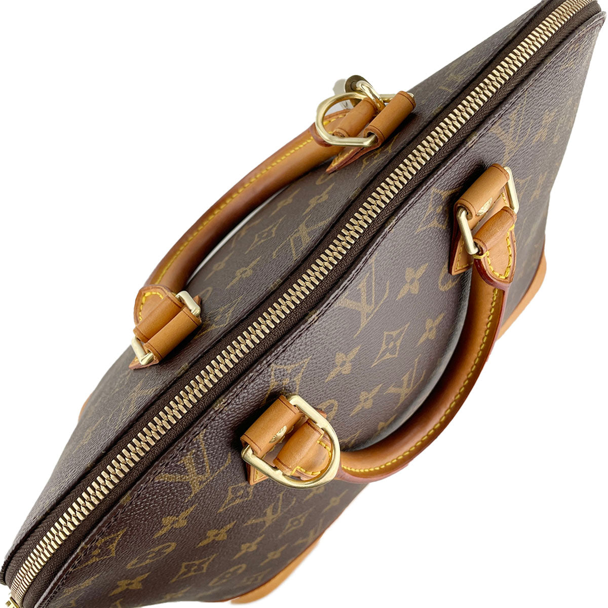 Louis Vuitton Monogram Alma Coated Canvas Fabric Brown Handbag 4881