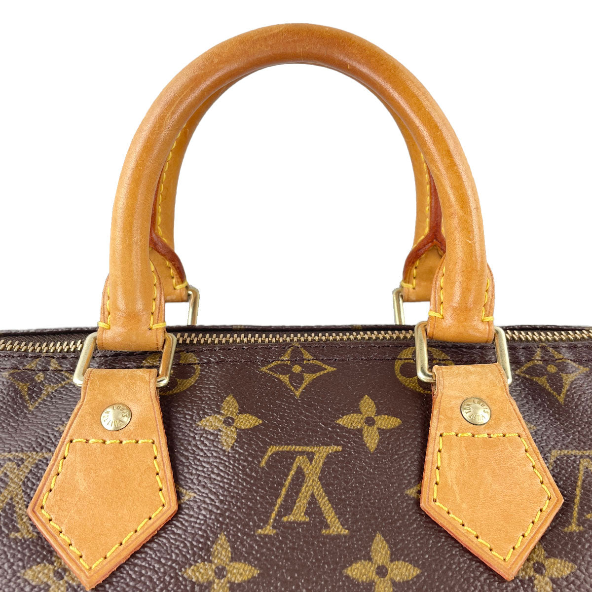 Louis Vuitton Monogram Speedy 25 Coated Canvas Fabric Brown Handbag 4938