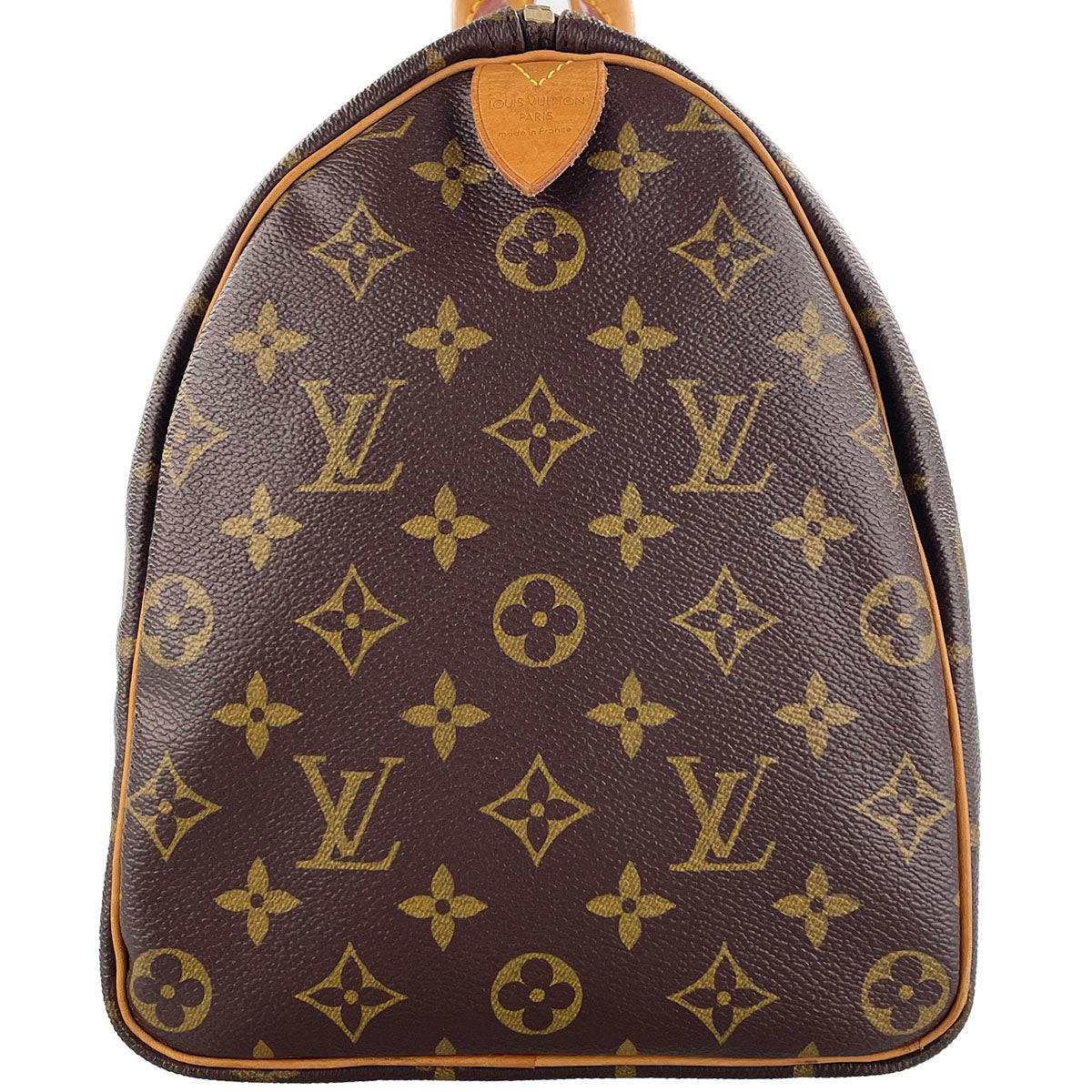 Louis Vuitton Monogram Speedy 35 Coated Canvas Fabric Brown Handbag 4849