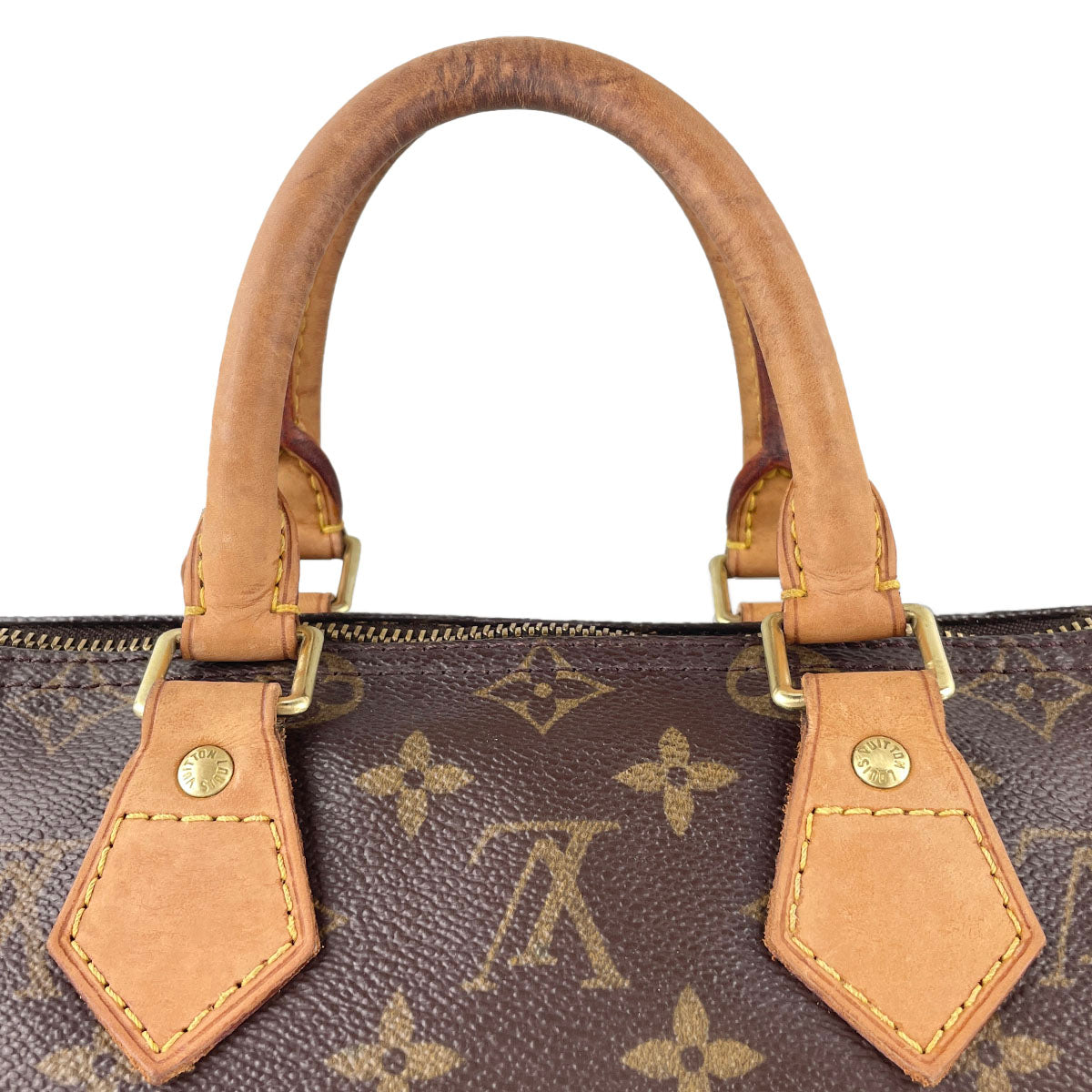 Louis Vuitton Monogram Speedy 25 Coated Canvas Fabric Brown Handbag 4937