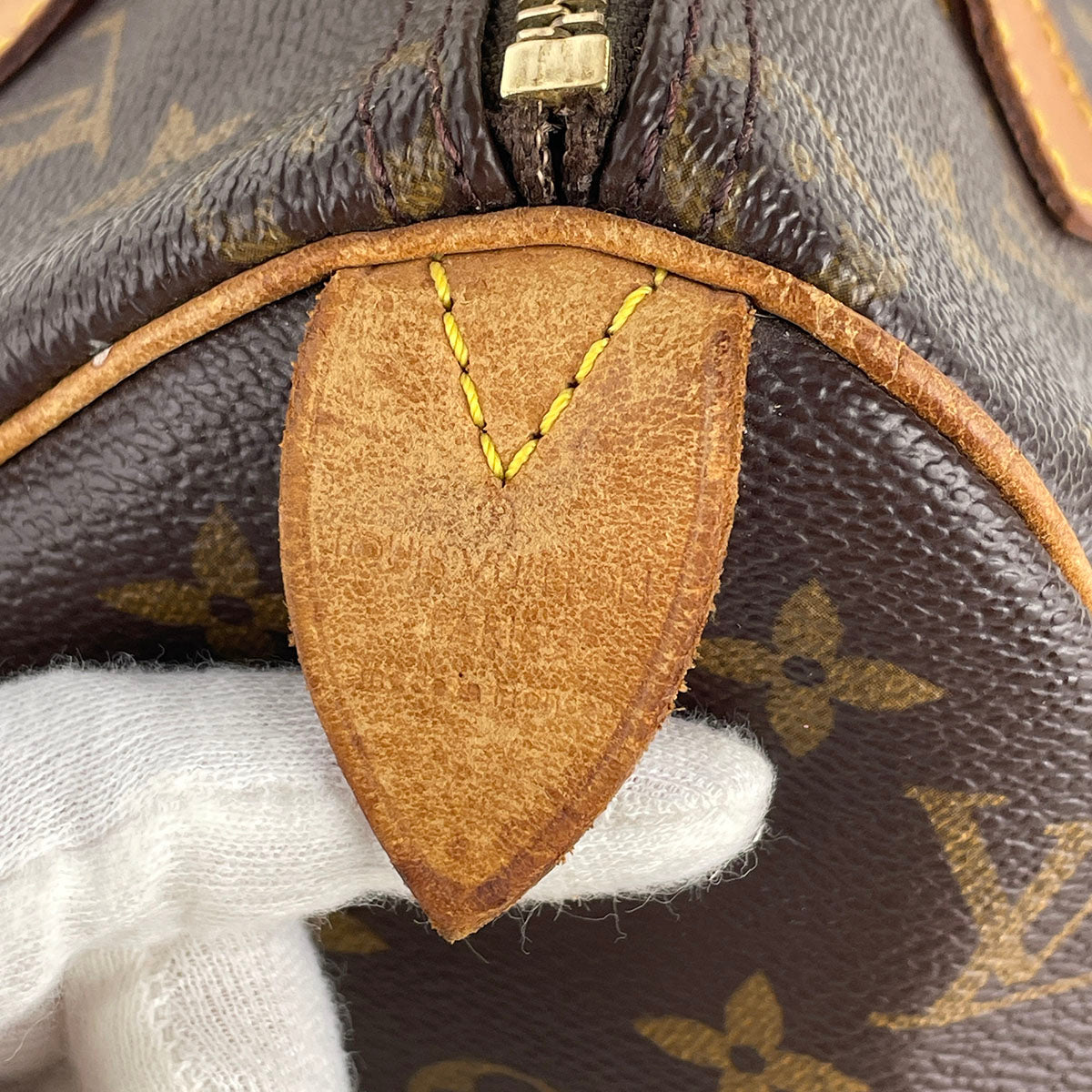 Louis Vuitton Monogram Speedy 25 Coated Canvas Fabric Brown Handbag 4932