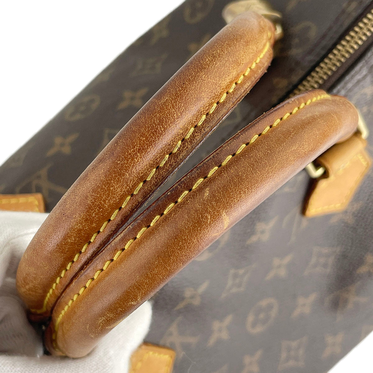 Louis Vuitton Monogram Speedy 30 Leather Fabric Brown Handbag 4759
