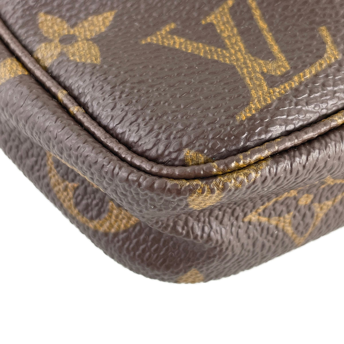 Louis Vuitton Monogram Pochette Accessoires Coated Canvas Brown Handbag 4855