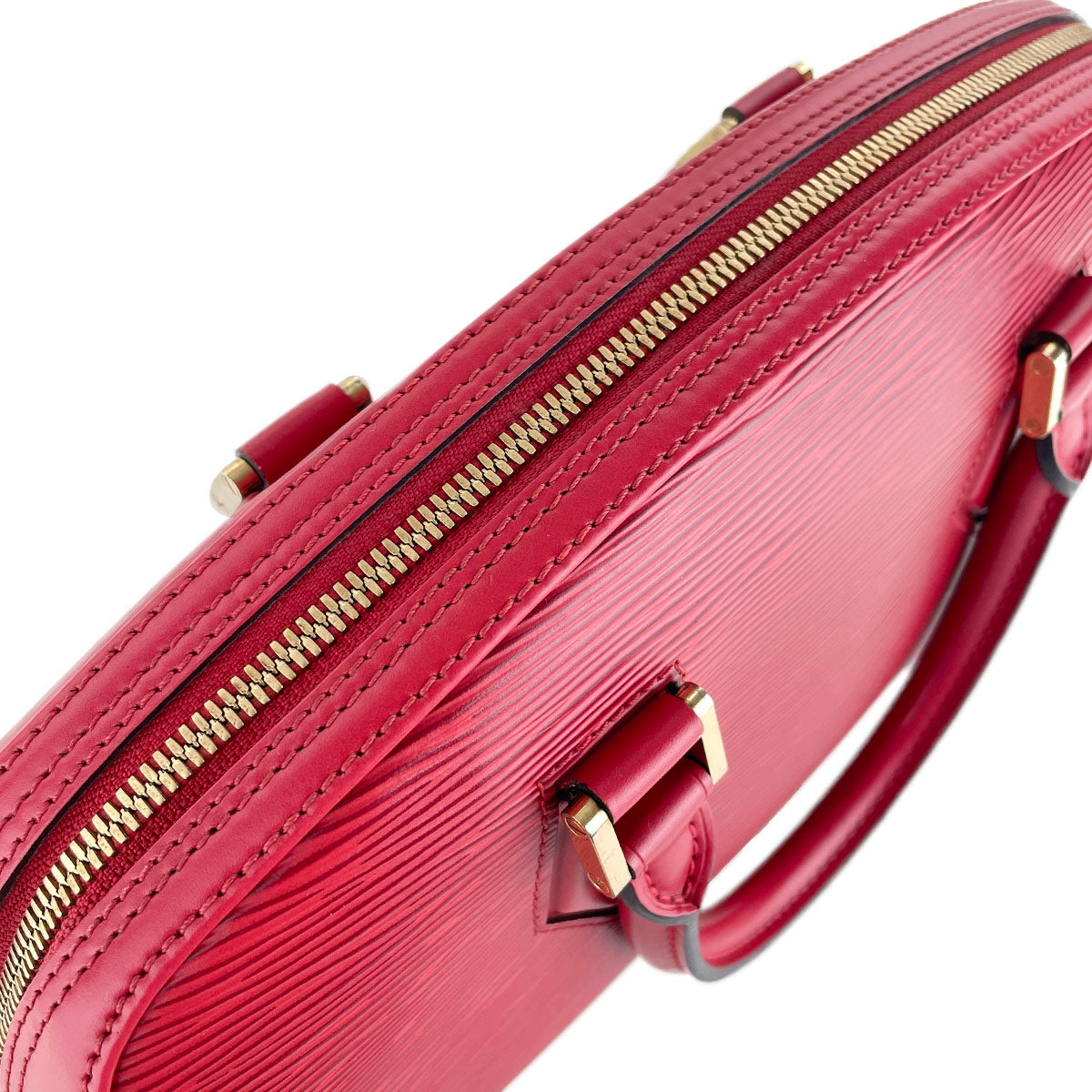 Louis Vuitton Epi Jasmine Leather Suede Red Handbag 4940