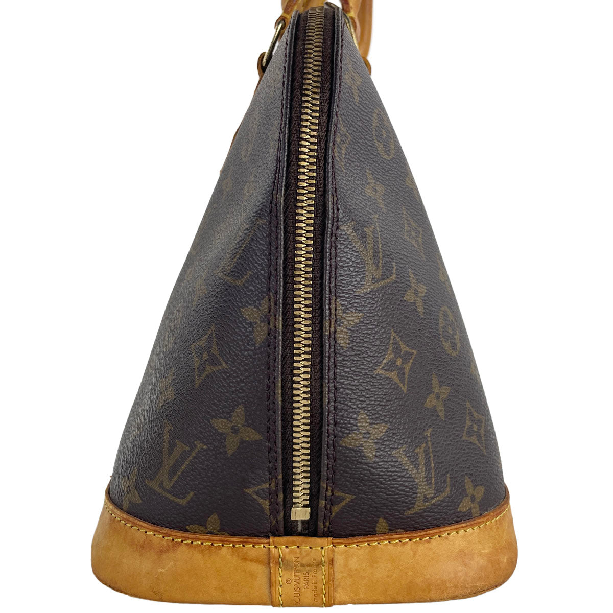 Louis Vuitton Monogram Alma Coated Canvas Fabric Brown Handbag 4915