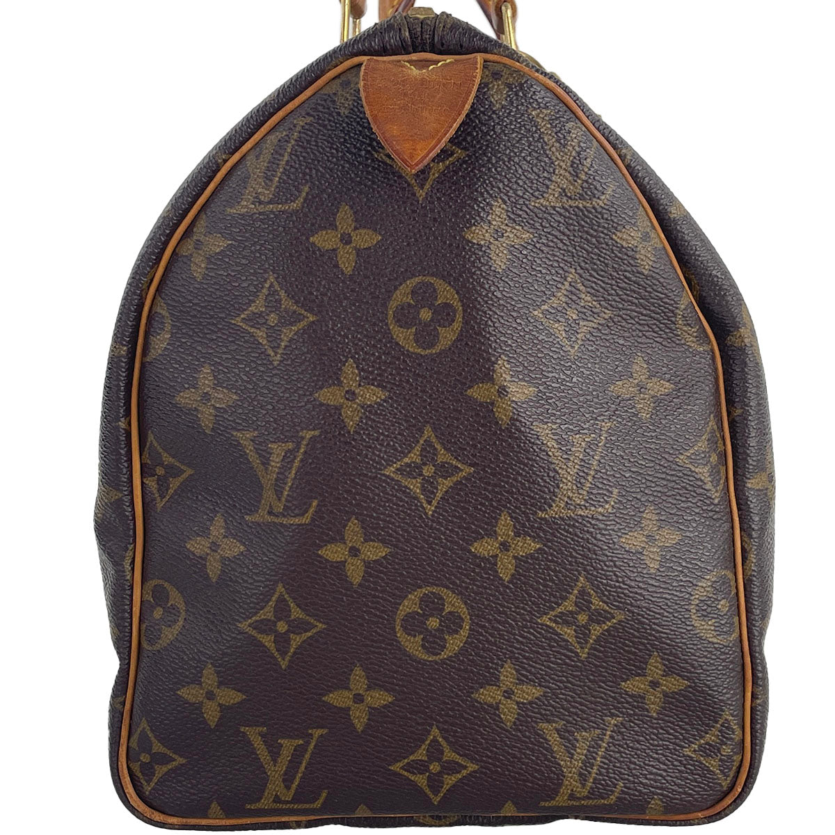 Louis Vuitton Monogram Speedy 30 Coated Canvas Fabric Brown Handbag 4909