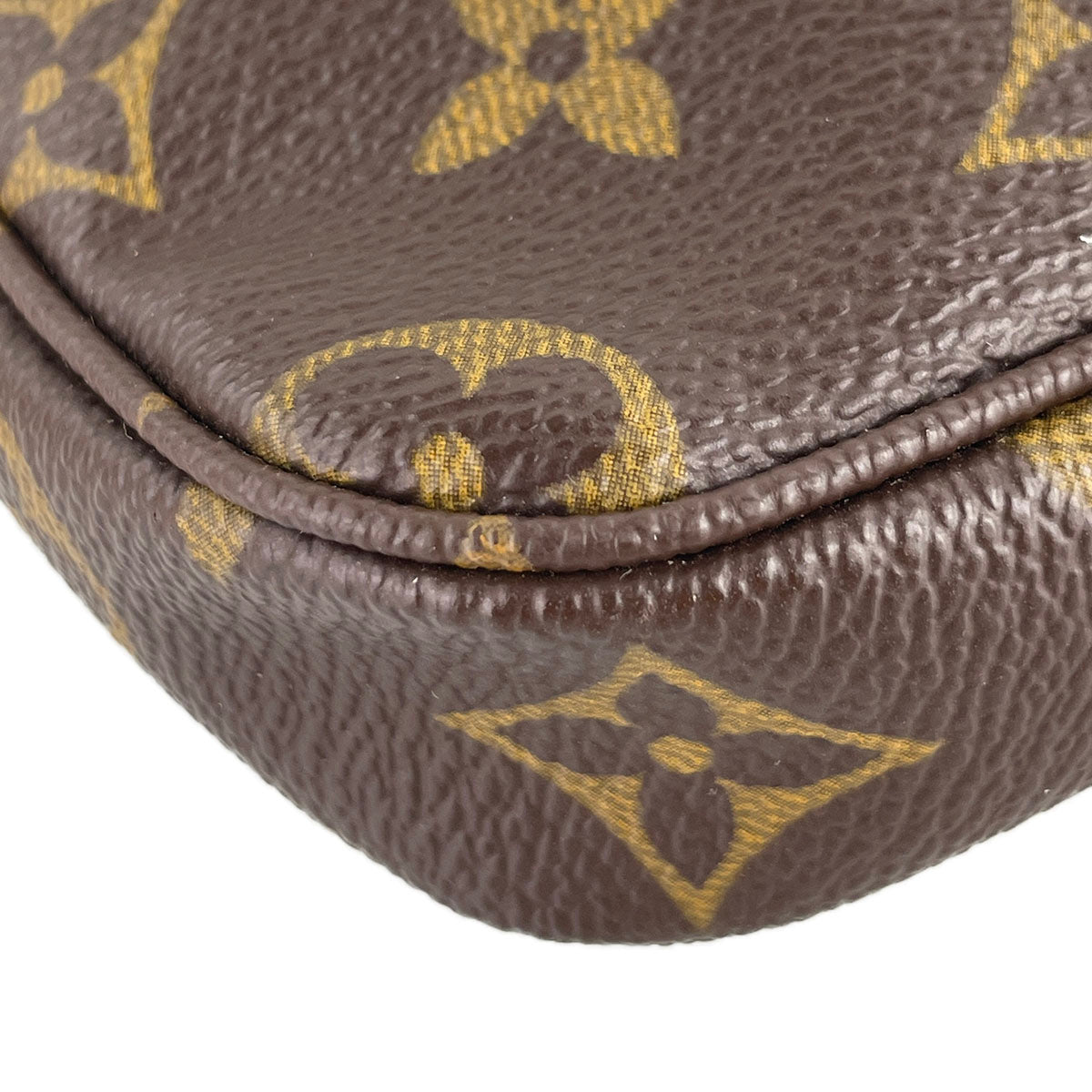 Louis Vuitton Monogram Mini Pochette Accessoires Coated Canvas Brown Pouch 4903