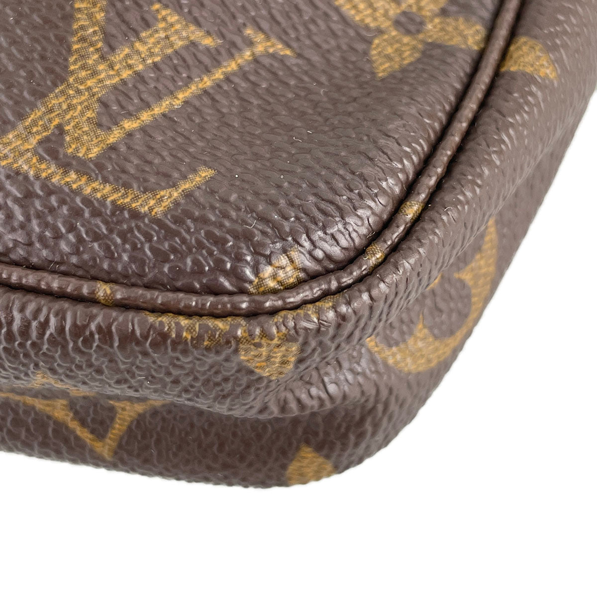Louis Vuitton Monogram Pochette Accessoires Coated Canvas Brown Handbag 4855