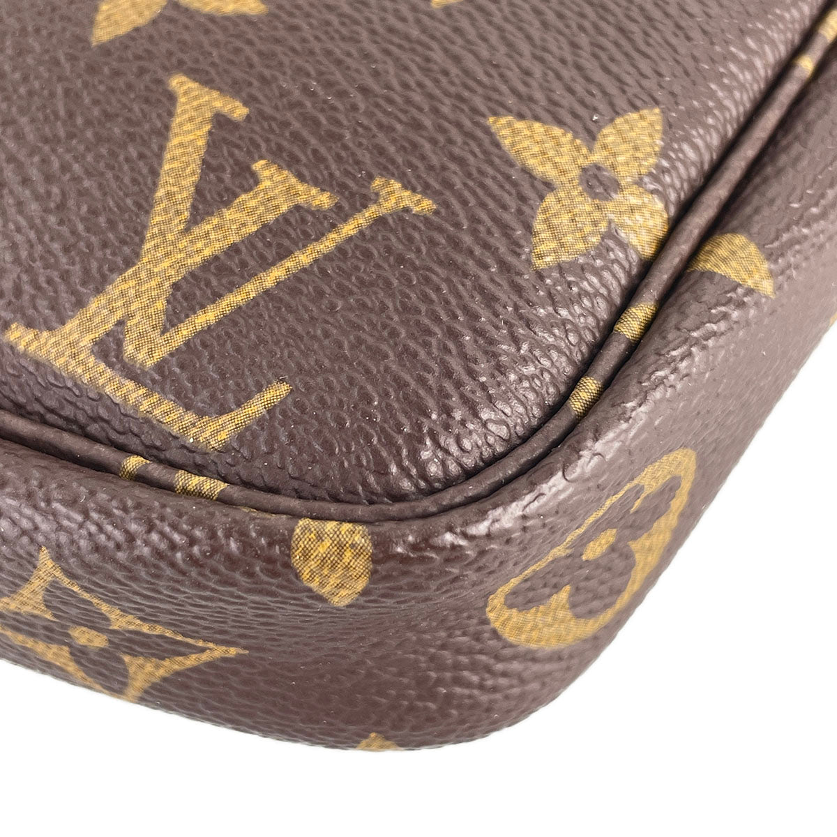 Louis Vuitton Monogram Pochette Accessoires Coated Canvas Brown Handbag 4920