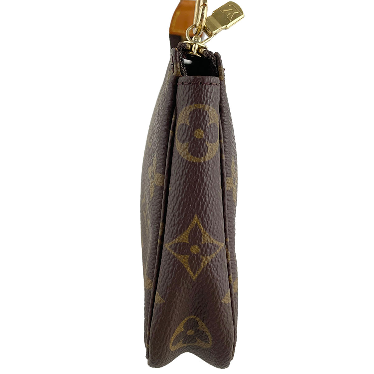 Louis Vuitton Monogram Pochette Accessoires Coated Canvas Brown Handbag 4891