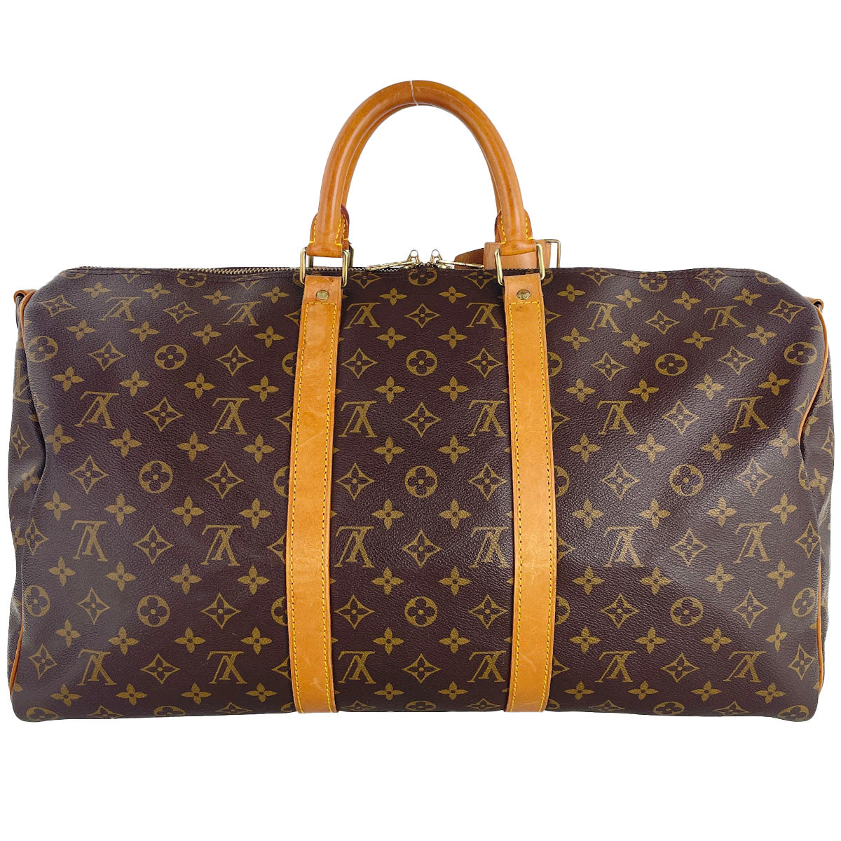 Louis Vuitton Monogram Keepall Bandouliere 50 Coated Canvas Boston Bag 4911