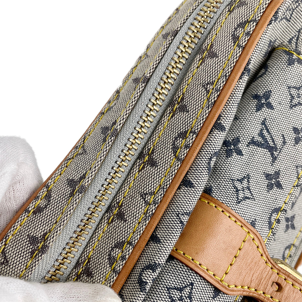 Louis Vuitton Monogram Mini Juliet MM Canvas Fabric Blue Shoulder bag 4918