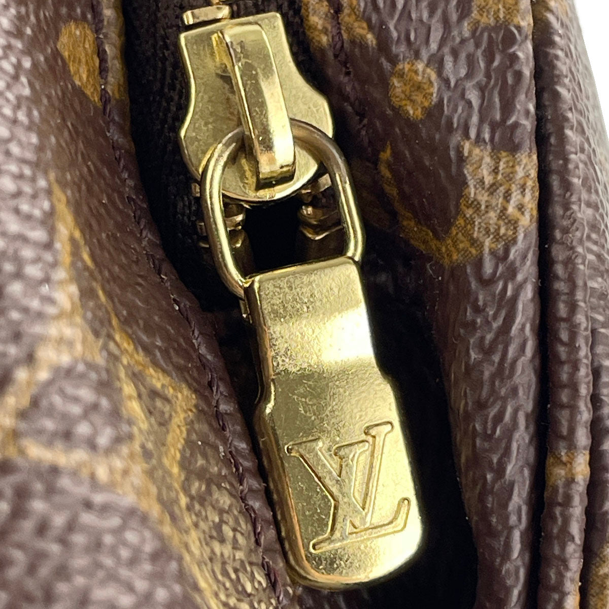 Louis Vuitton Monogram Montsouris PM Coated Canvas Brown Backpack Bag 4873