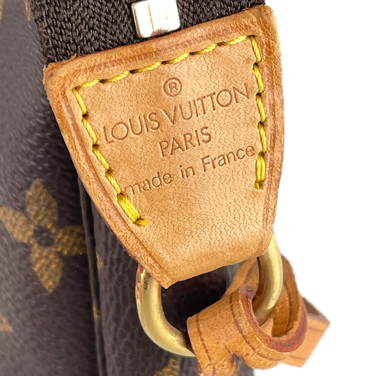 Louis Vuitton Monogram Pochette Accessoires Coated Canvas Brown Handbag 4883